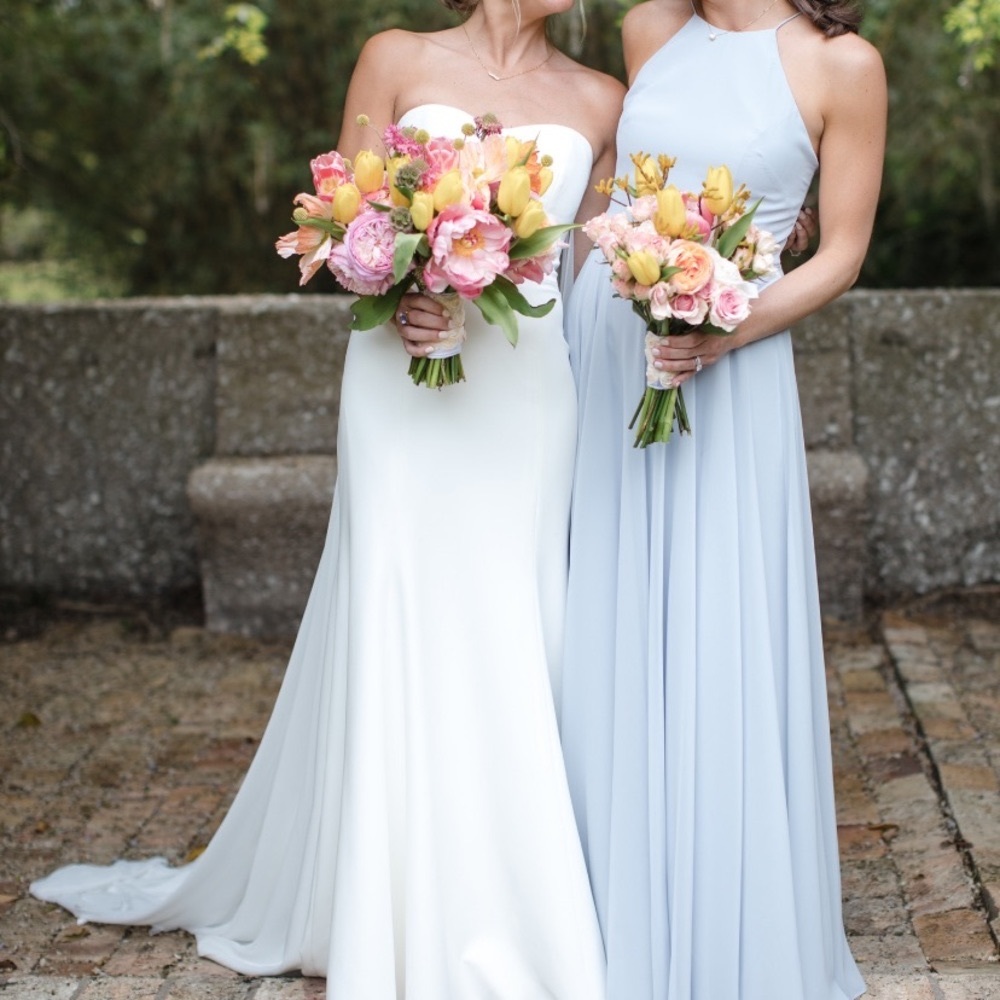 Whisper Blue Jenny Yoo Luca Bridesmaid Dress Size 2
